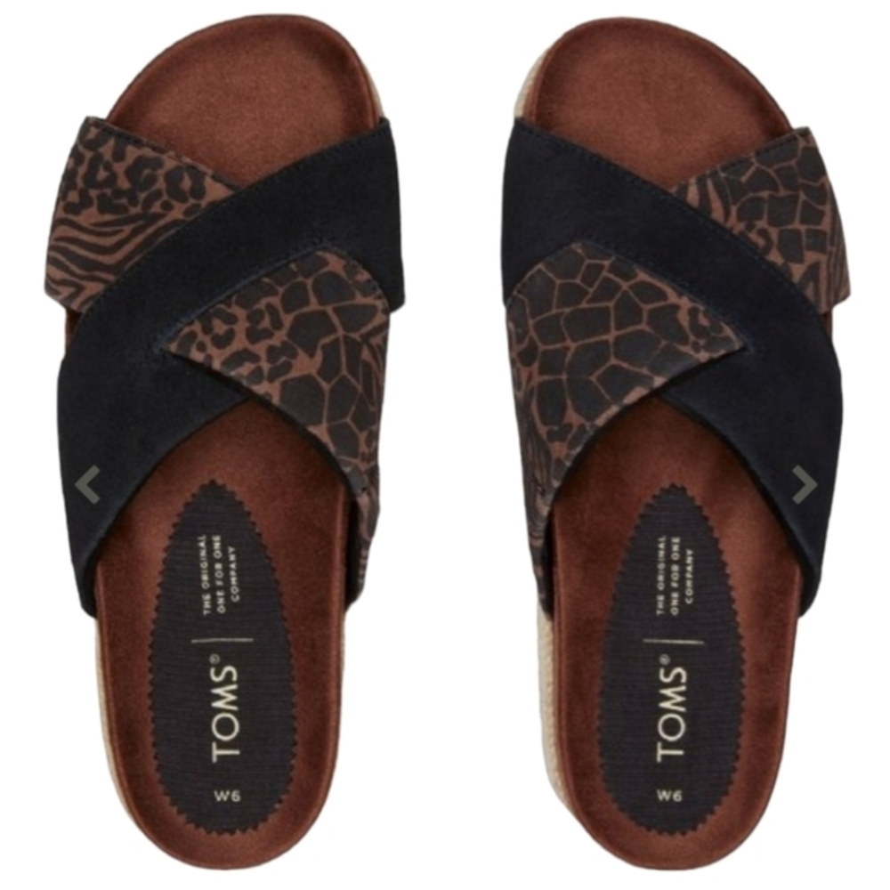 TOMS SANDALWOMEN SANDAL PALOMA BLACK, Size 6W New‎ without box